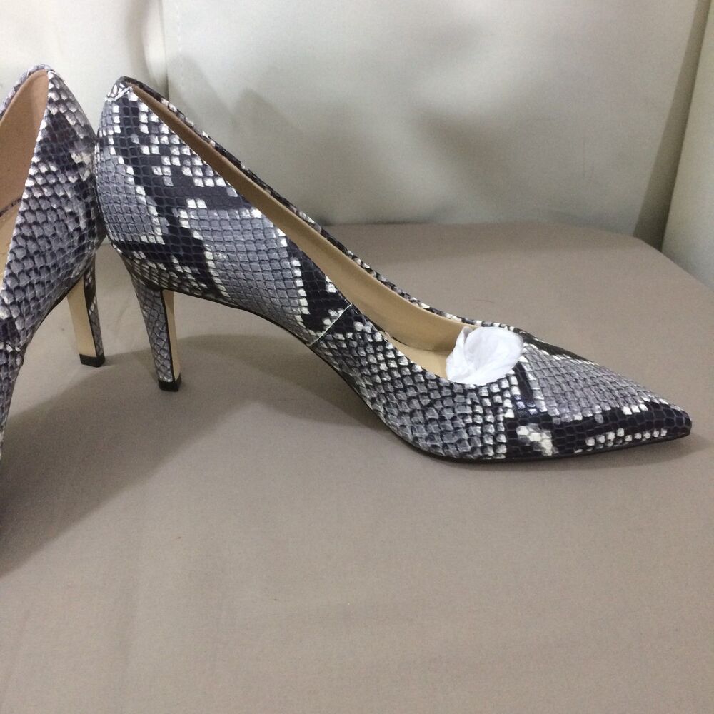 NEW Marc Fisher Snakeskin Leather Pumps Pointed Toe Heels Size 10M 3.5" Heel - Picture 4 of 8
